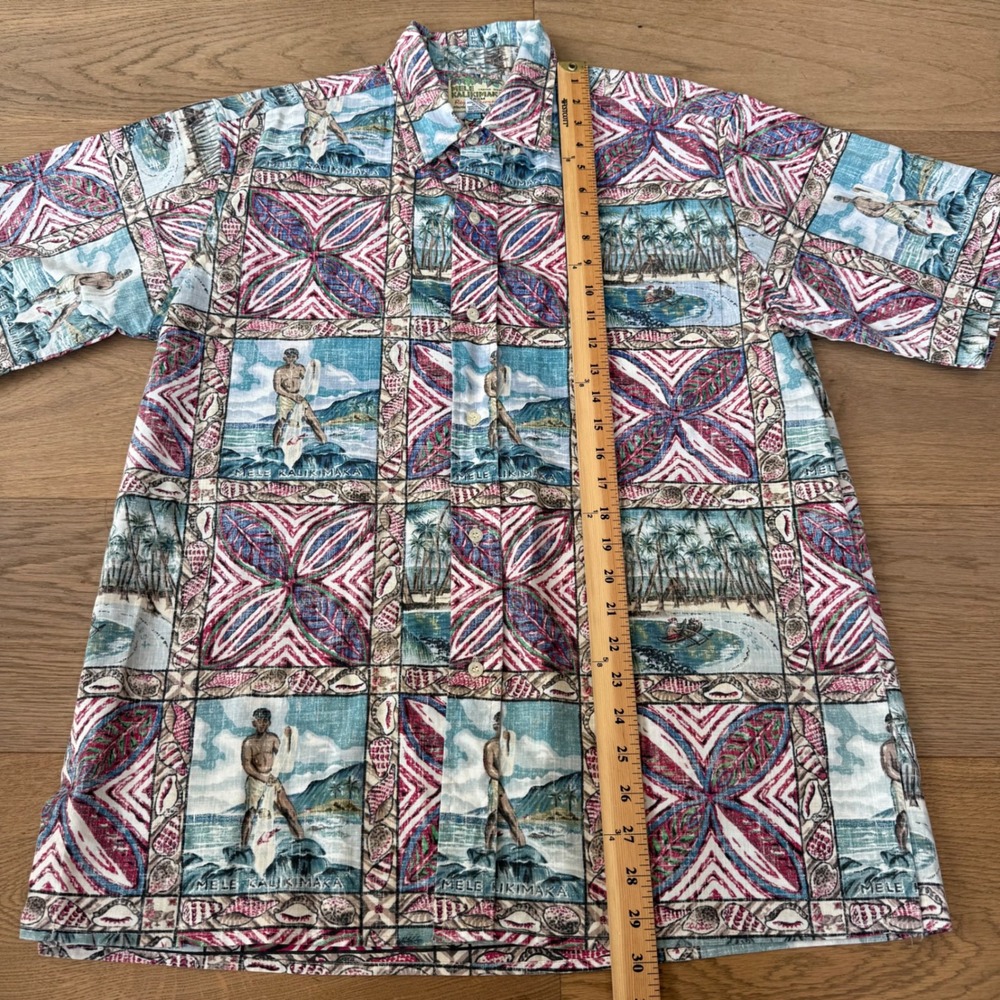 Reyn Spooner Mele Kalikimaka Hawaiian Shirt Mens‎ Large Christmas Aloha Cotton L - Picture 4 of 6